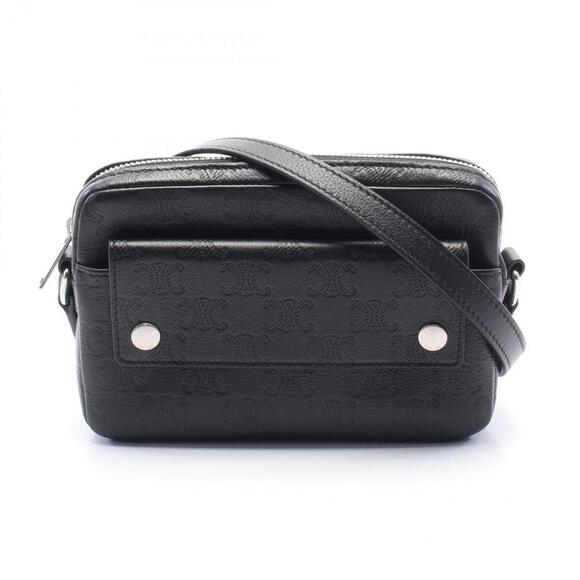 CELINE Black Leather Shoulder Bag - Picture 1 of 5
